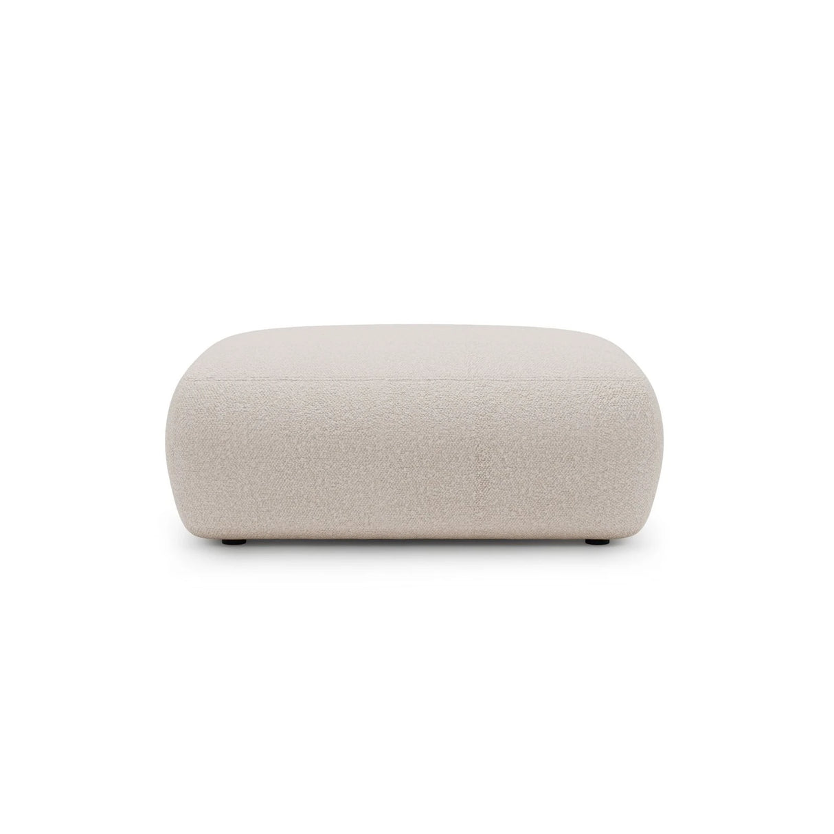 Kate Pouf rechteckig, mit Bezug aus Boucle (Baloo 2074) in Beige, 99x60 cm – Bild 1