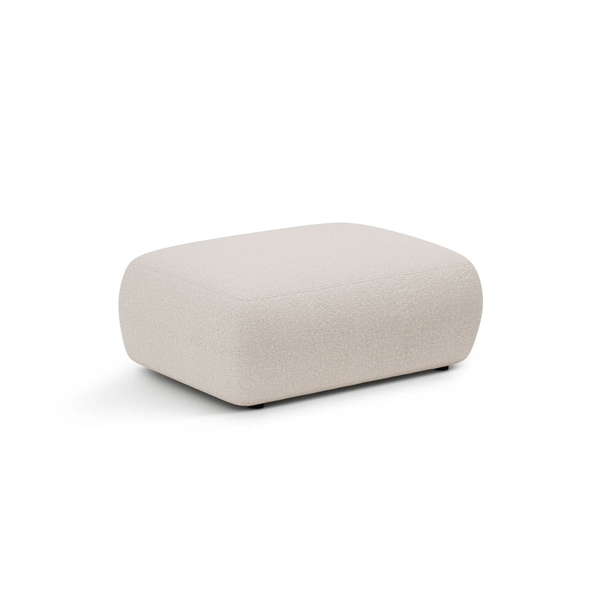 Kate Pouf rechteckig, mit Bezug aus Boucle (Baloo 2074) in Beige, 99x60 cm – Bild 2