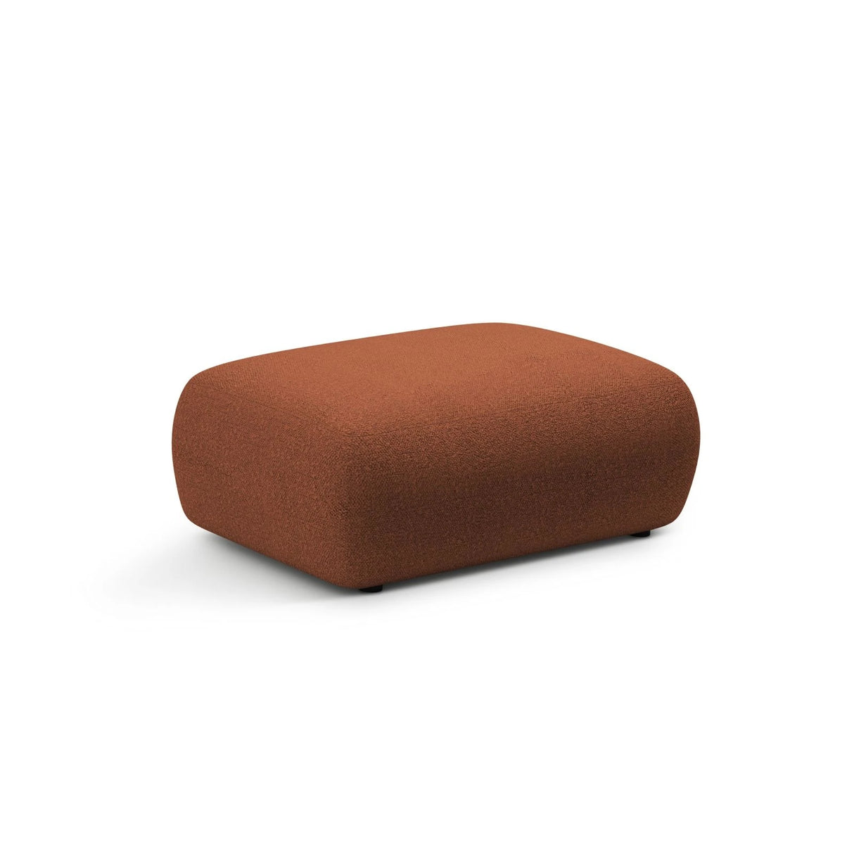 Kate Pouf rechteckig, mit Bezug aus Boucle (Baloo 2078) in Terrakotta, 99x60 cm – Bild 2