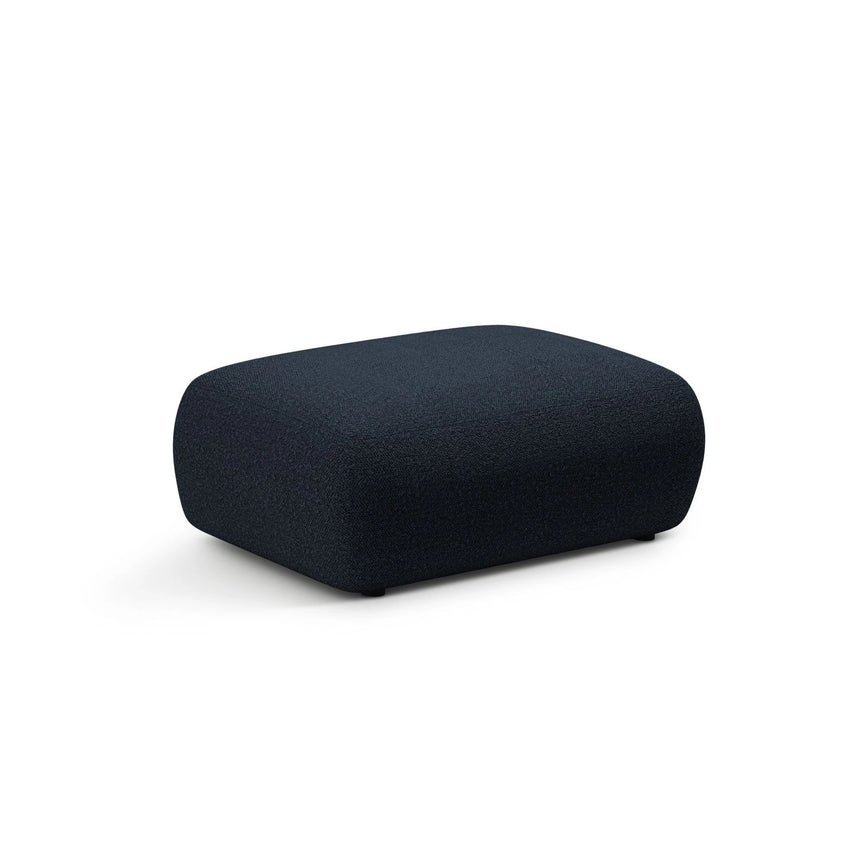 Kate Pouf rechteckig, mit Bezug aus Boucle (Baloo 2088) in Dunkelblau, 99x60 cm – Bild 2