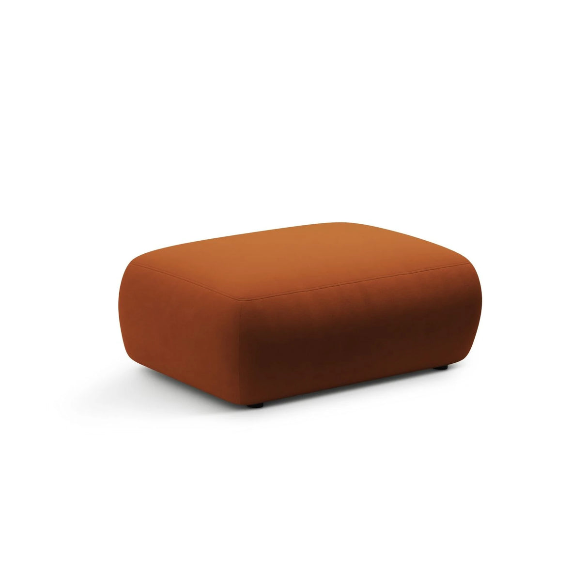 Kate Pouf rechteckig, mit Bezug aus Samt (Salvador 14) in Terrakotta, 99x60 cm – Bild 2