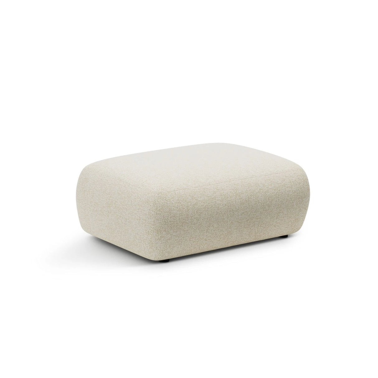 Kate Pouf rechteckig, mit Bezug aus Strukturierter Stoff (Puente 03) in Hellbeige melange, 99x60 cm – Bild 2