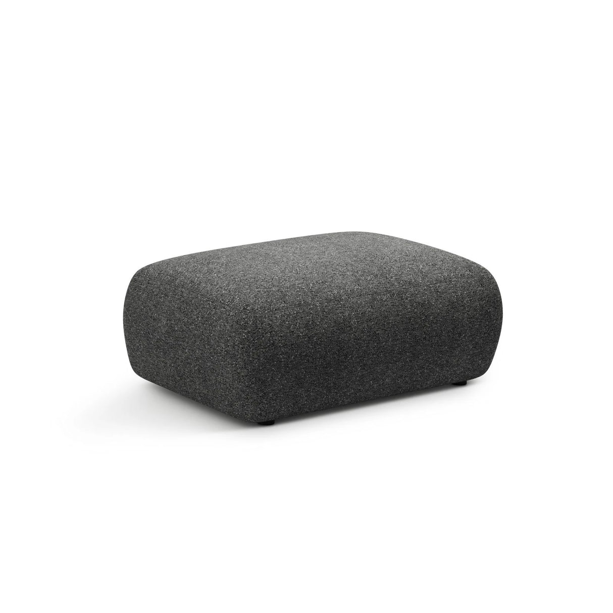 Kate Pouf rechteckig, mit Bezug aus Strukturierter Stoff (Puente 94) in Dunkelgrau melange, 99x60 cm – Bild 2