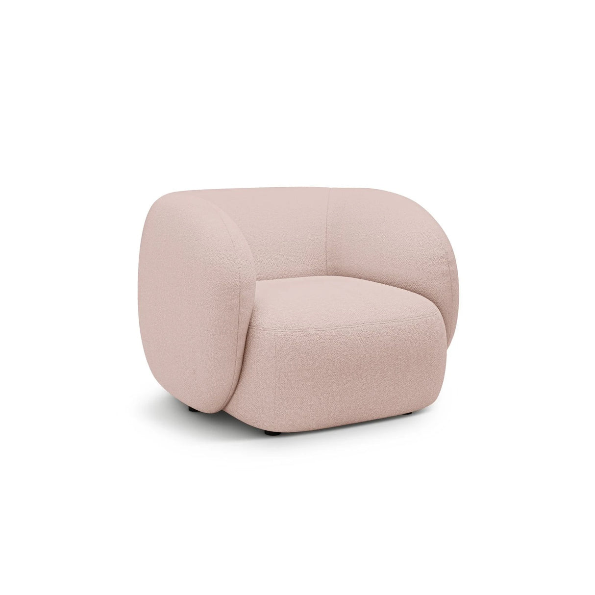 Kate Sessel mit Bezug aus Boucle (Baloo 2072) in Puderrosa, 108x89 cm – Bild 2