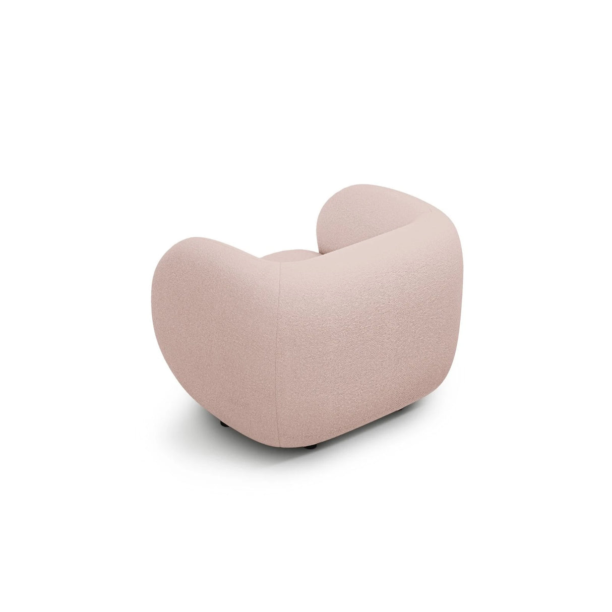 Kate Sessel mit Bezug aus Boucle (Baloo 2072) in Puderrosa, 108x89 cm – Bild 3