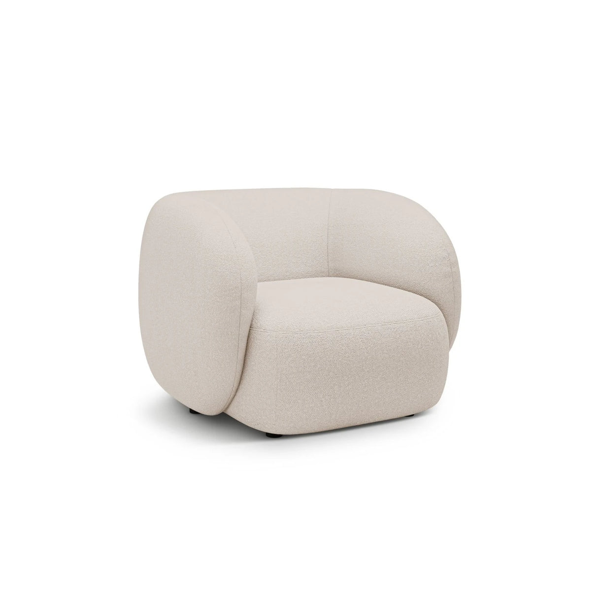 Kate Sessel mit Bezug aus Boucle (Baloo 2074) in Beige, 108x89 cm – Bild 2