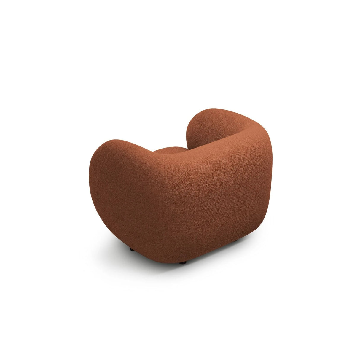 Kate Sessel mit Bezug aus Boucle (Baloo 2078) in Terrakotta, 108x89 cm – Bild 3