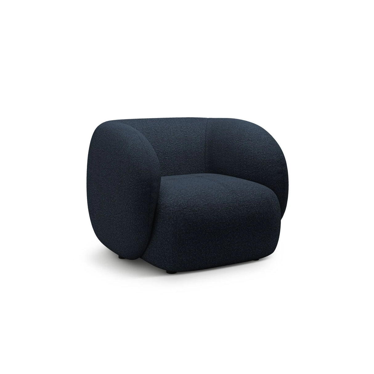 Kate Sessel mit Bezug aus Boucle (Baloo 2088) in Dunkelblau, 108x89 cm – Bild 2