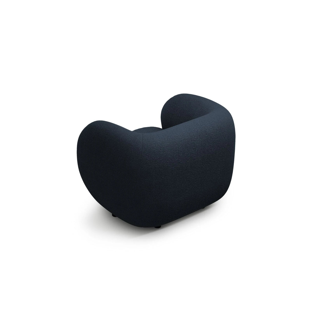 Kate Sessel mit Bezug aus Boucle (Baloo 2088) in Dunkelblau, 108x89 cm – Bild 3