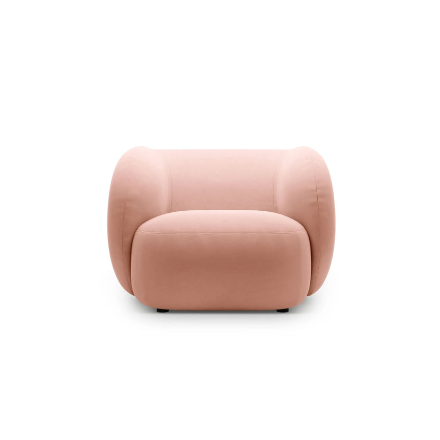 Kate Sessel mit Bezug aus Samt (Salvador 11) in Rosa, 108x89 cm – Bild 1