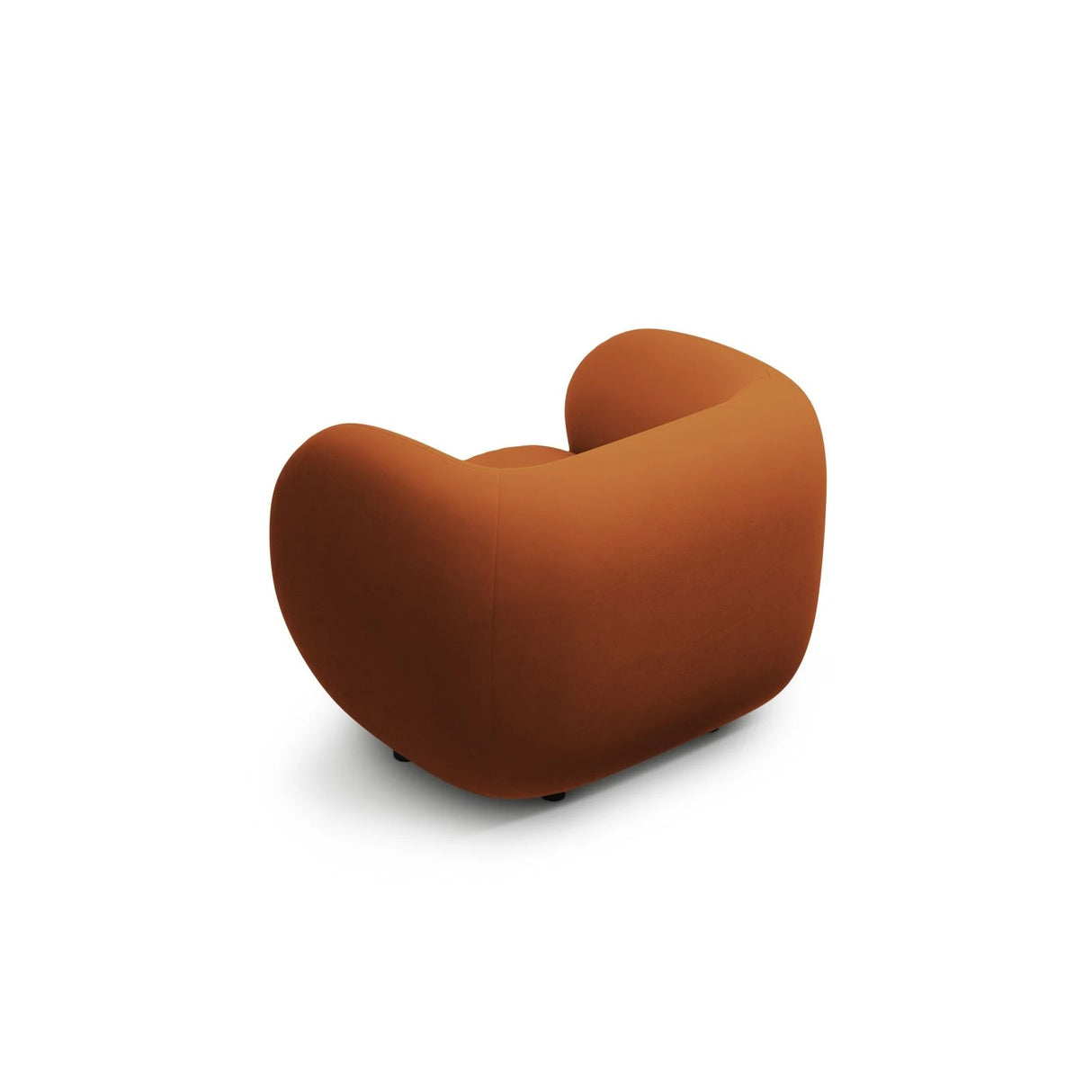 Kate Sessel mit Bezug aus Samt (Salvador 14) in Terrakotta, 108x89 cm – Bild 3