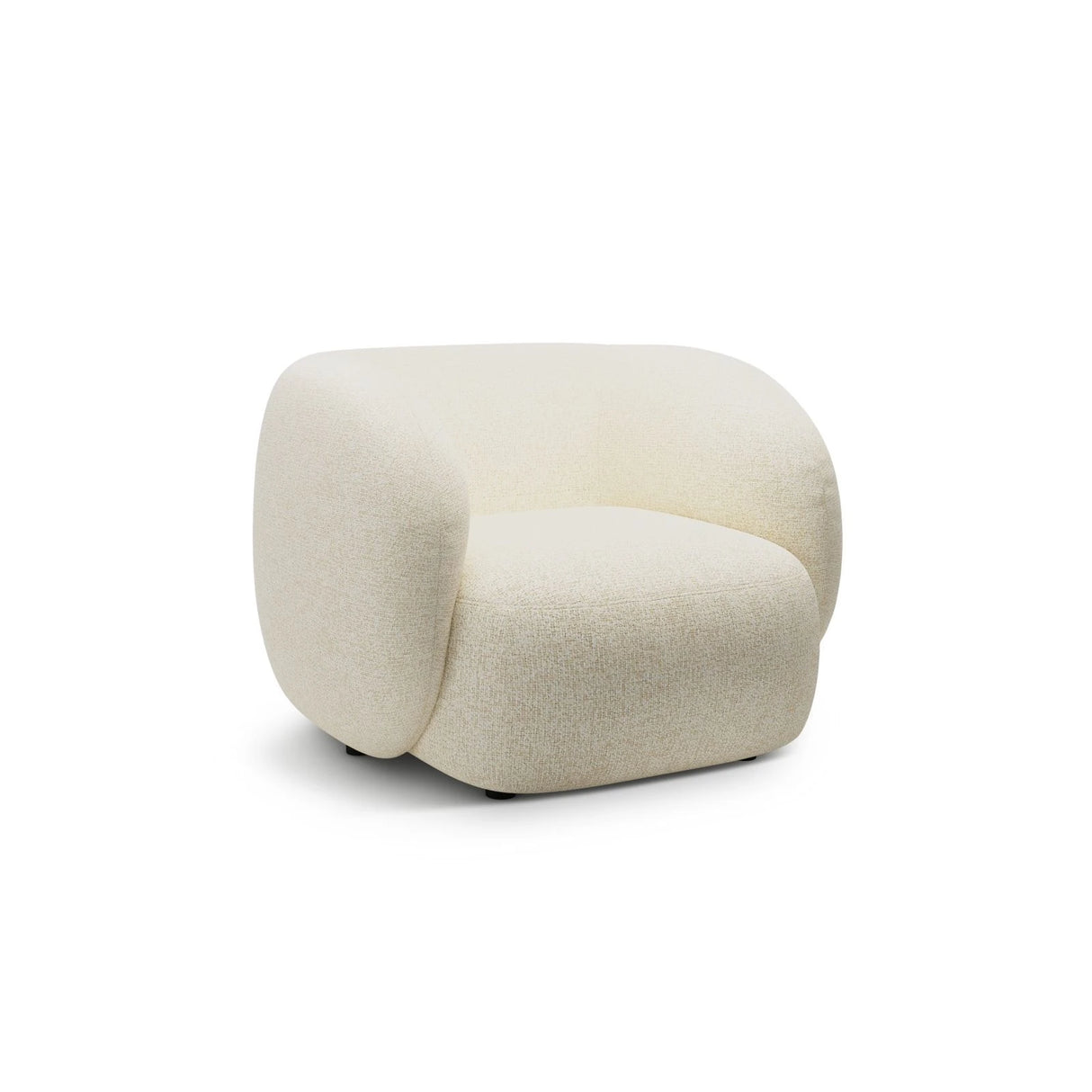 Kate Sessel mit Bezug aus Strukturierter Stoff (Puente 03) in Hellbeige melange, 108x89 cm – Bild 2