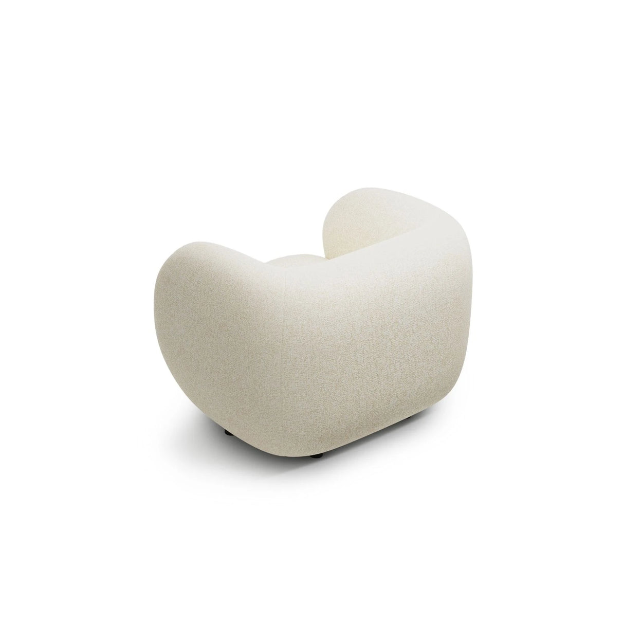 Kate Sessel mit Bezug aus Strukturierter Stoff (Puente 03) in Hellbeige melange, 108x89 cm – Bild 3