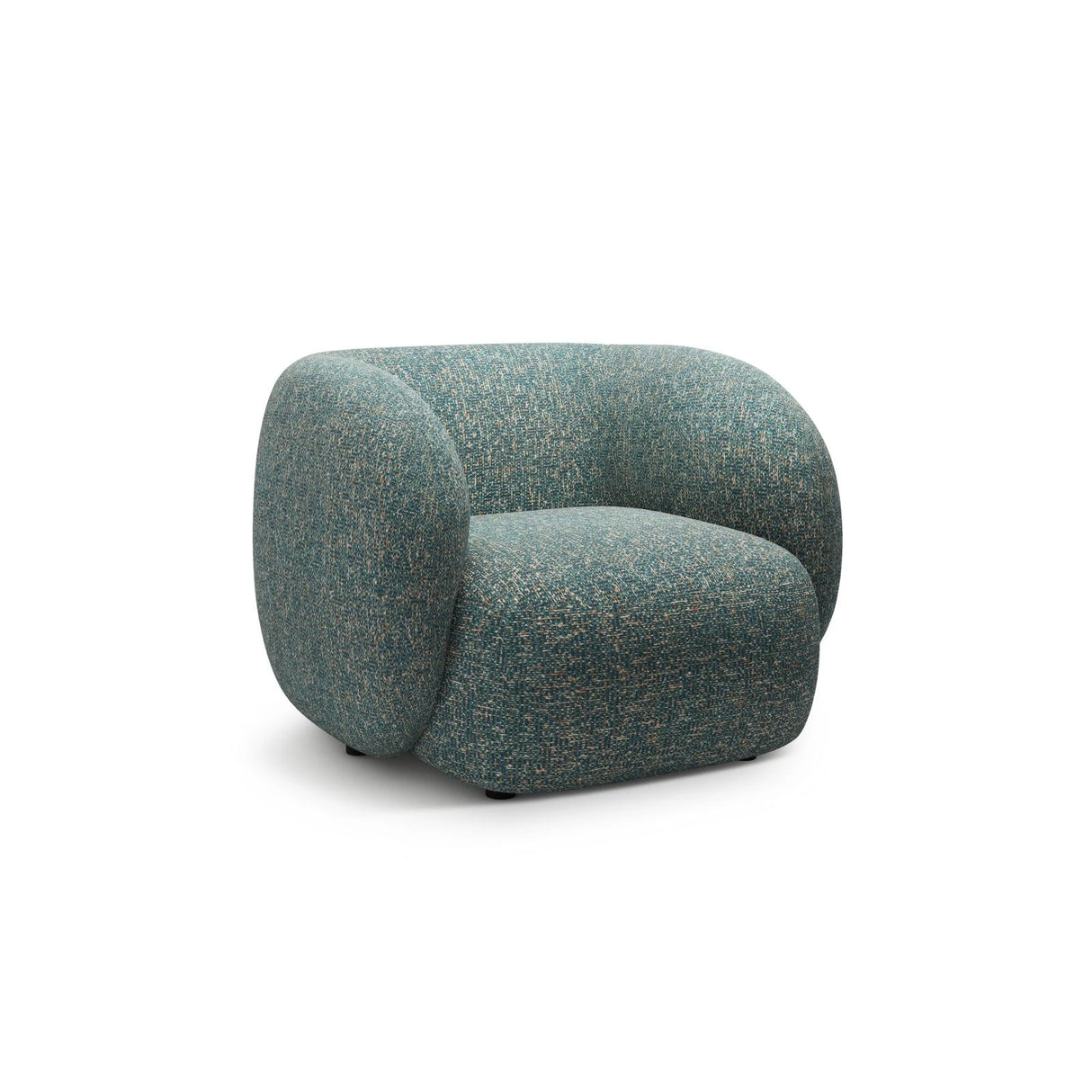 Kate Sessel mit Bezug aus Strukturierter Stoff (Puente 73) in Blaue melange, 108x89 cm – Bild 2