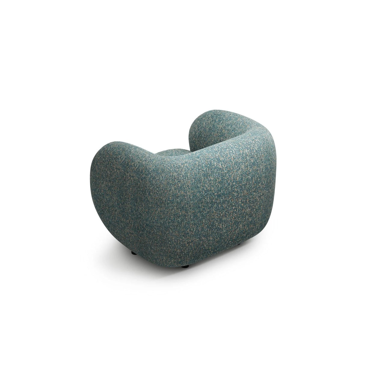 Kate Sessel mit Bezug aus Strukturierter Stoff (Puente 73) in Blaue melange, 108x89 cm – Bild 3