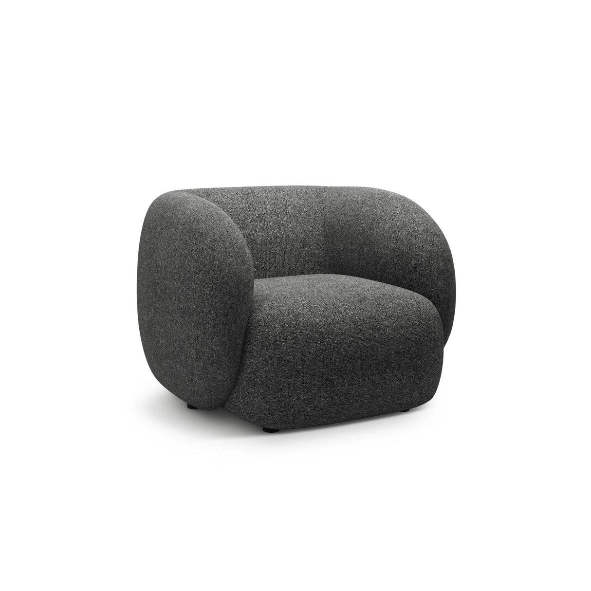 Kate Sessel mit Bezug aus Strukturierter Stoff (Puente 94) in Dunkelgrau melange, 108x89 cm – Bild 2