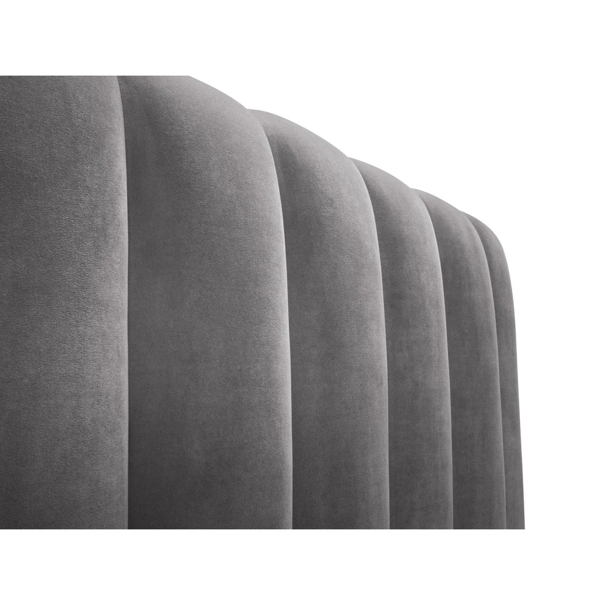 Kelp Bett mit Stauraum und Kopfteil in Samt (Blu14) in Grau, 200x200 cm – Bild 8