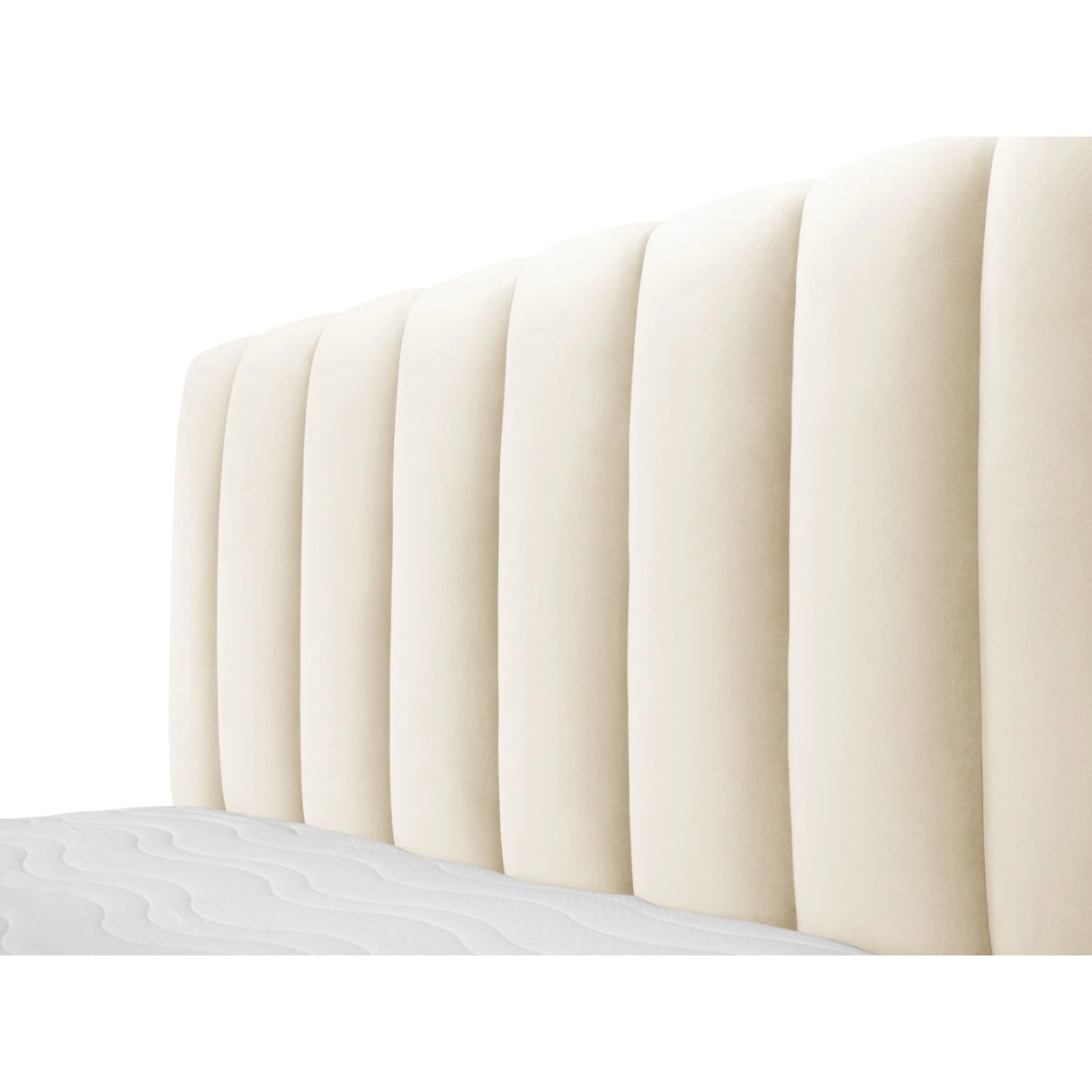 Kelp Bett mit Stauraum und Kopfteil in Samt (Blu22) in Leichtes Beige, 160x200 cm – Bild 7