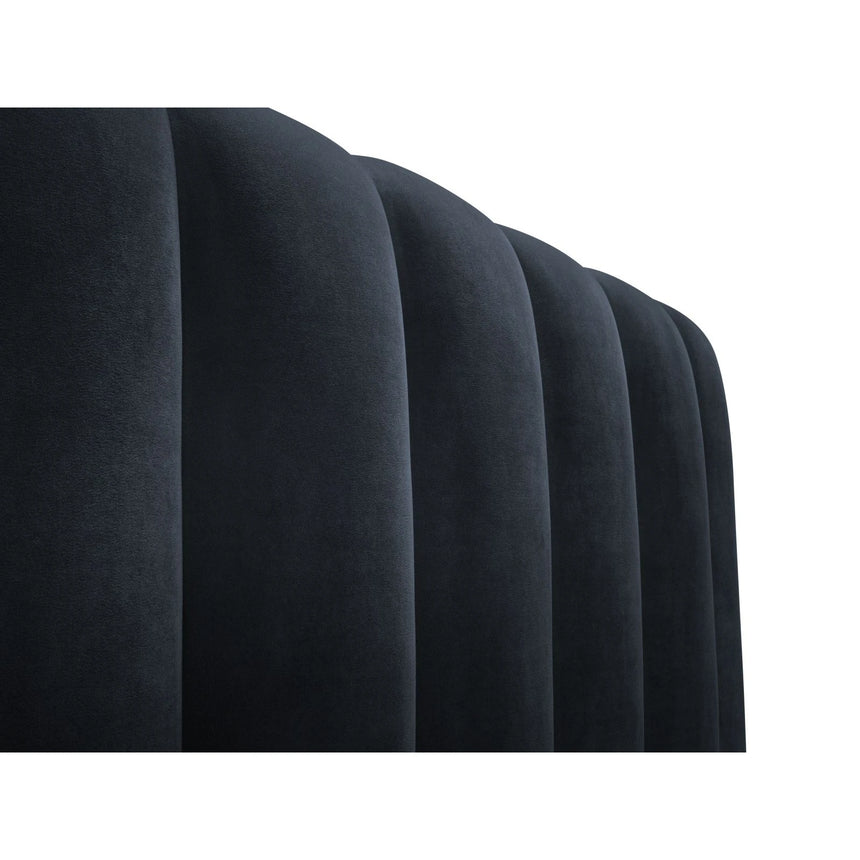 Kelp Bett mit Stauraum und Kopfteil in Samt (Blu89) in Dunkelblau, 140x200 cm – Bild 8