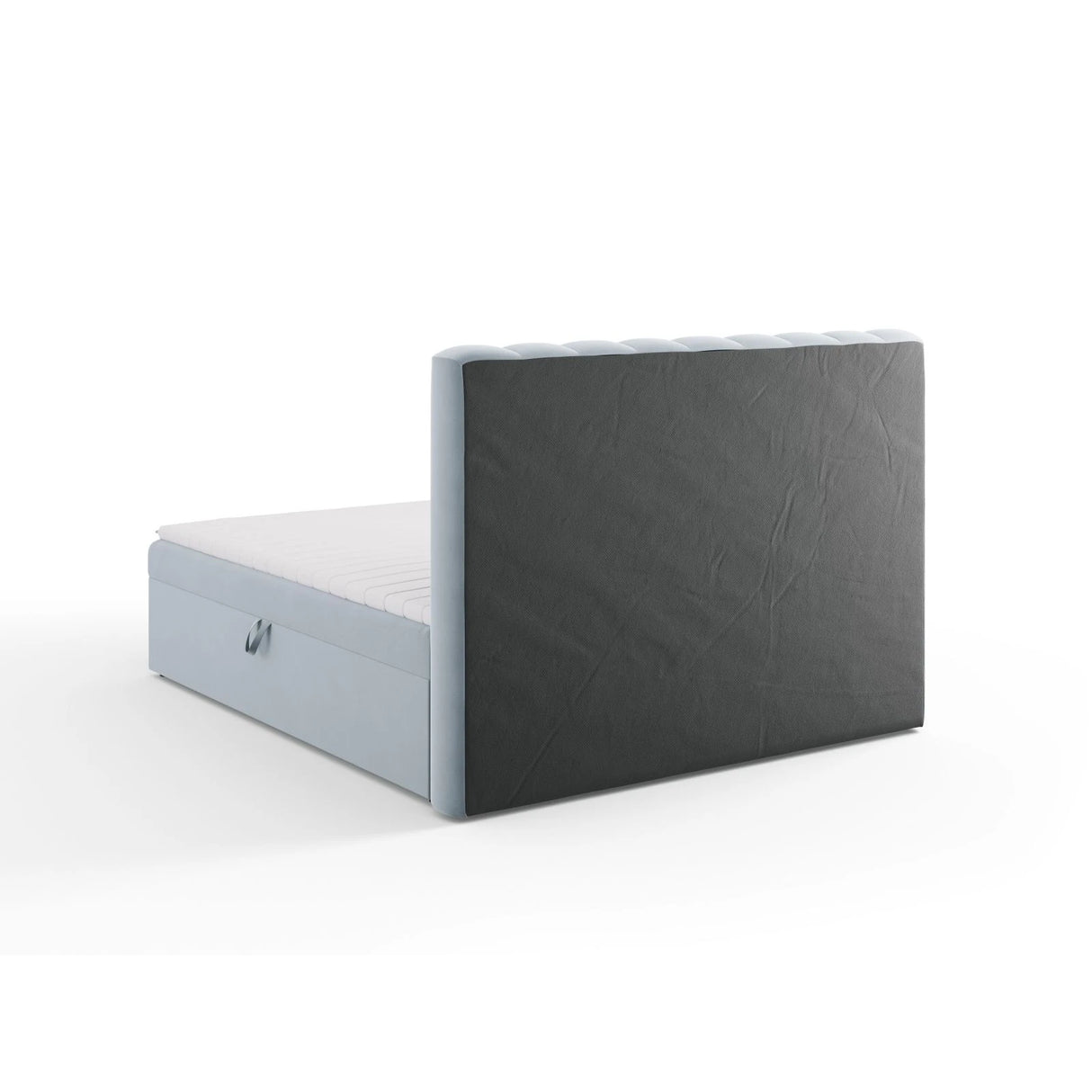 Kelp Boxspringbett mit Stauraum und Kopfteil in Samt (Blu06) in Hellblau, 180x200 cm – Bild 6