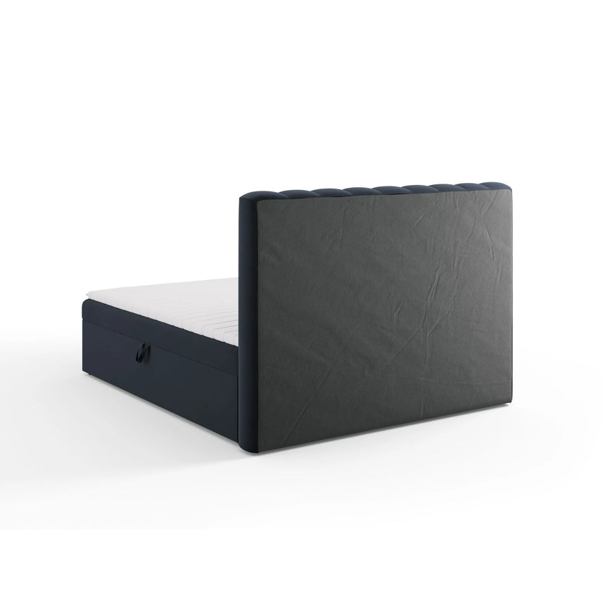 Kelp Boxspringbett mit Stauraum und Kopfteil in Samt (Blu89) in Dunkelblau, 180x200 cm – Bild 6