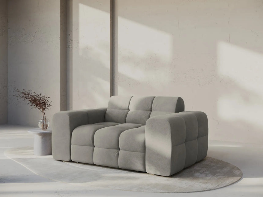 Kendal 2-Sitzer Sofa mit Bezug aus Samt (Ma2241) in Dunkelgrau, 156x103 cm – Bild 2