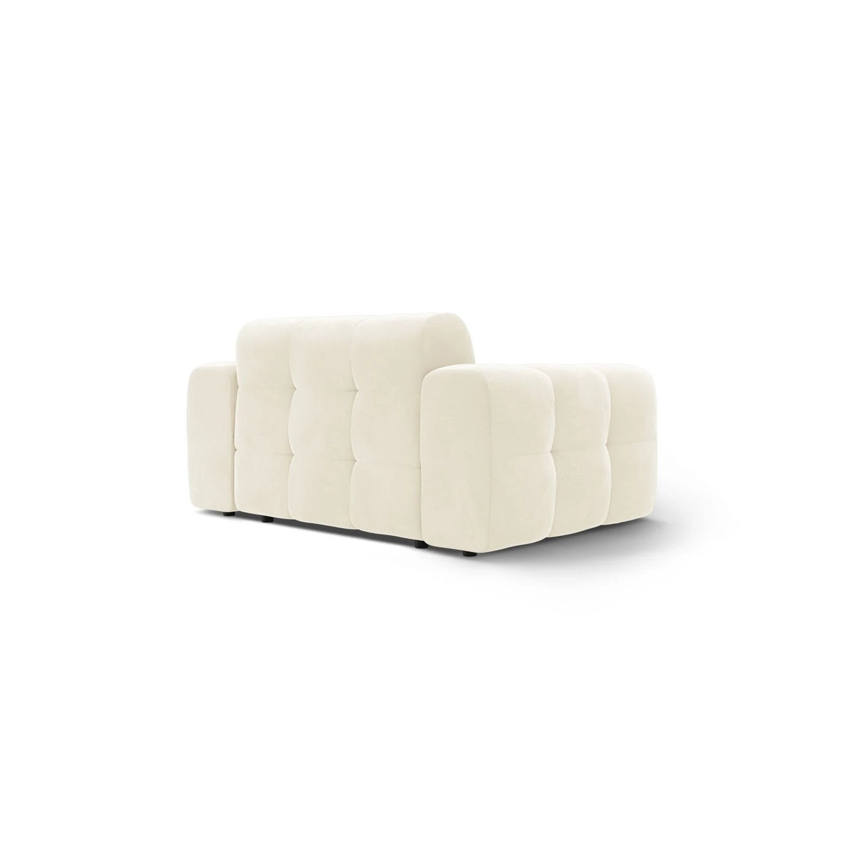 Kendal 2-Sitzer Sofa mit Bezug aus Samt (Ma2256) in Elfenbein, 156x103 cm – Bild 5