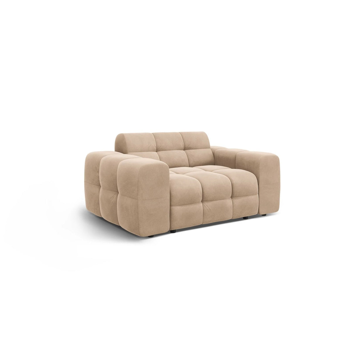 Kendal 2-Sitzer Sofa mit Bezug aus Samt (Ma2282) in Almond Beige, 156x103 cm – Bild 4
