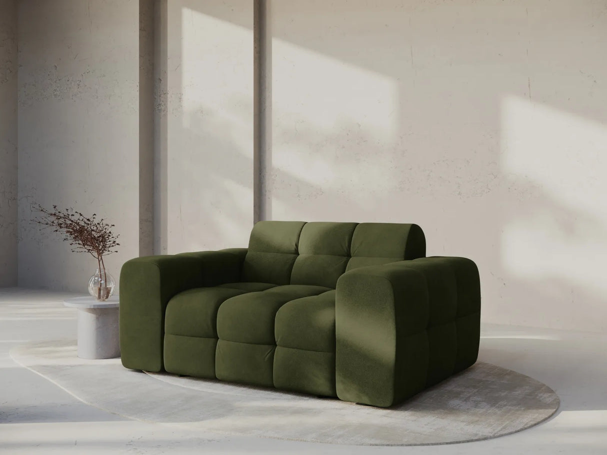 Kendal 2-Sitzer Sofa mit Bezug aus Samt (Ma2295) in Army Green, 156x103 cm – Bild 2