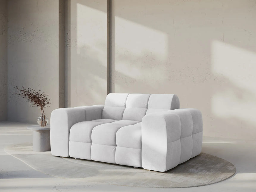 Kendal 2-Sitzer Sofa mit Bezug aus Samt oder Strukturstoff, 156x103 cm – Bild 2