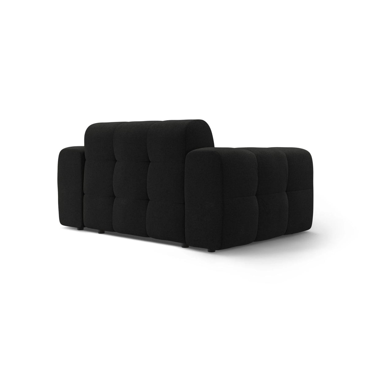 Kendal 2-Sitzer Sofa mit Bezug aus Strukturierter Stoff (Ota12) in Schwarz, 156x103 cm – Bild 5