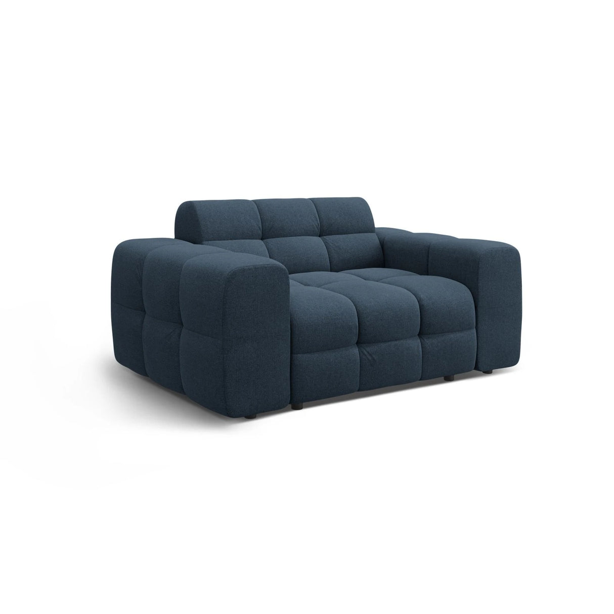 Kendal 2-Sitzer Sofa mit Bezug aus Strukturierter Stoff (Ota18) in Marineblau, 156x103 cm – Bild 4