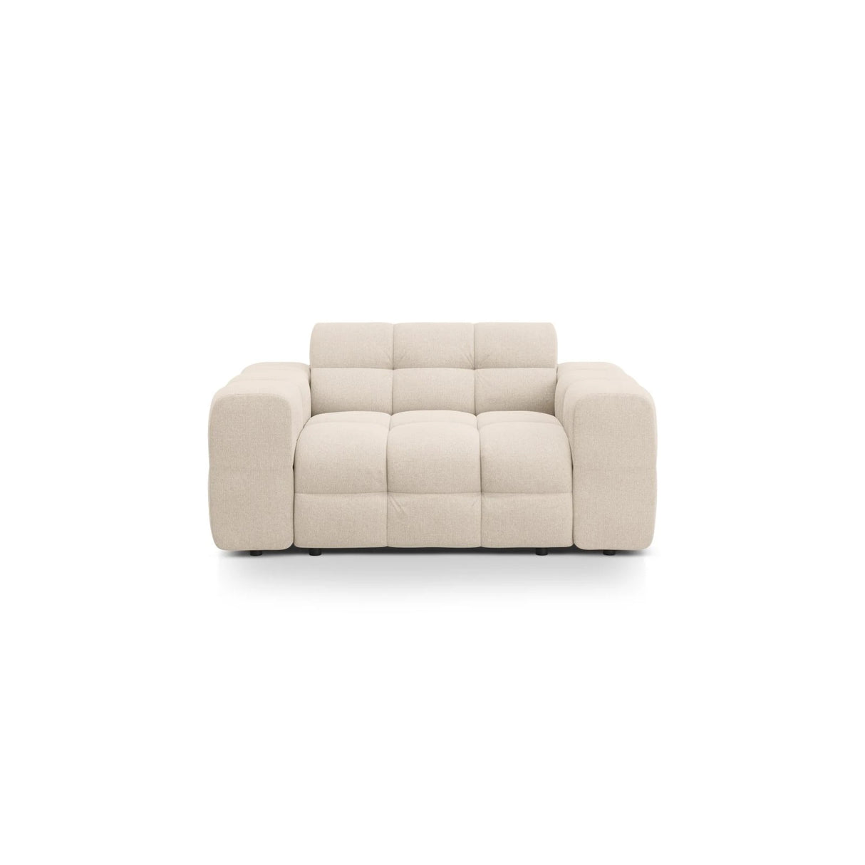 Kendal 2-Sitzer Sofa mit Bezug aus Strukturierter Stoff (Ota8) in Beige, 156x103 cm – Bild 1