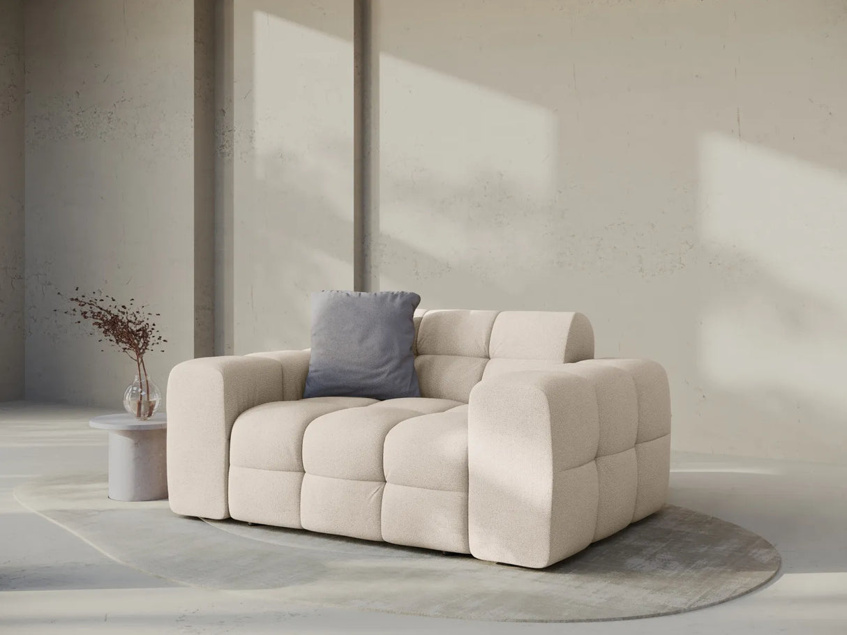 Kendal 2-Sitzer Sofa mit Bezug aus Strukturierter Stoff (Ota8) in Beige, 156x103 cm – Bild 2