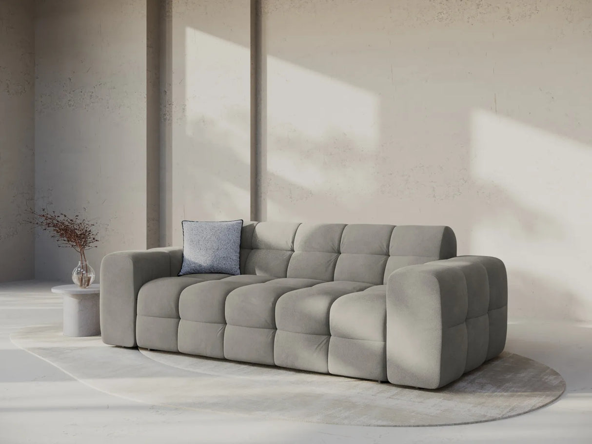 Kendal 3-Sitzer Sofa mit Bezug aus Samt (Ma2241) in Dunkelgrau, 222x103 cm – Bild 2