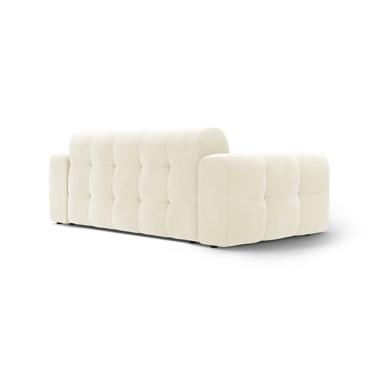 Kendal 3-Sitzer Sofa mit Bezug aus Samt (Ma2256) in Elfenbein, 222x103 cm – Bild 5