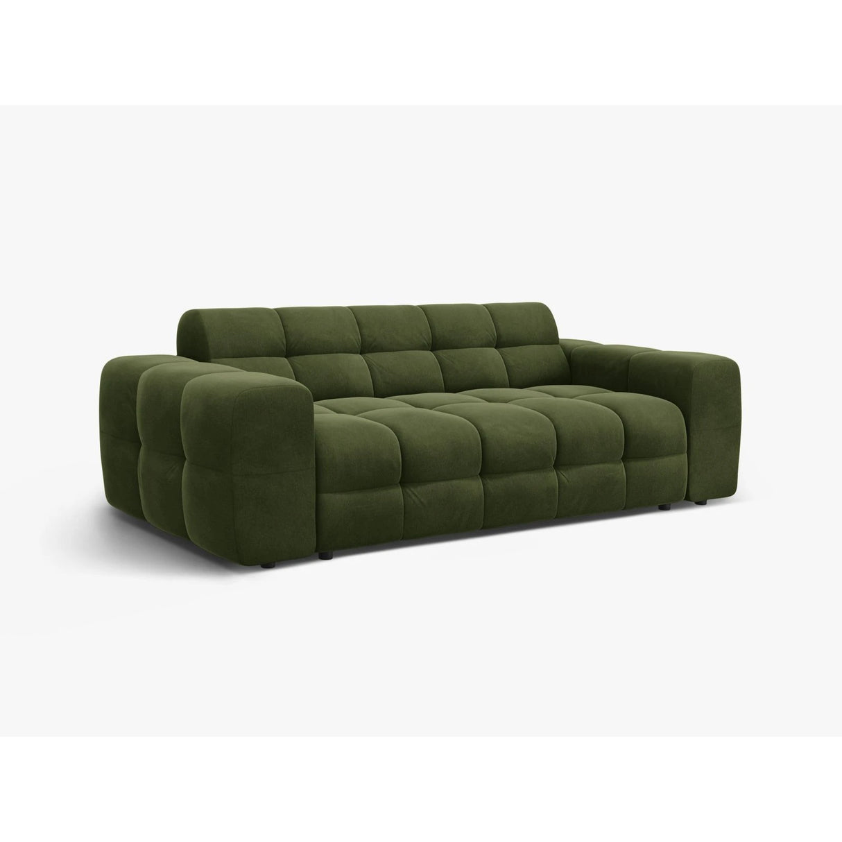 Kendal 3-Sitzer Sofa mit Bezug aus Samt (Ma2295) in Army Green, 222x103 cm – Bild 4