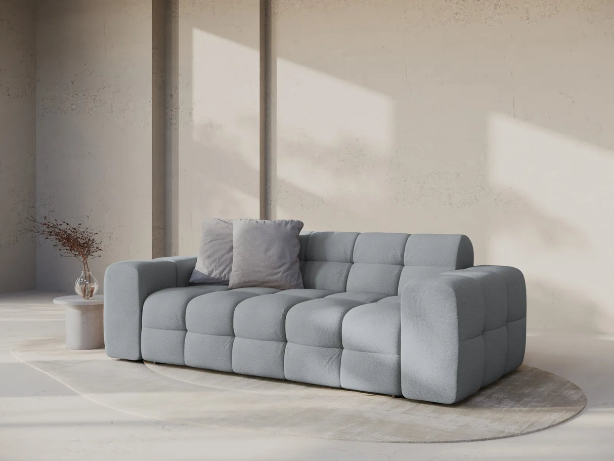 Kendal 3-Sitzer Sofa mit Bezug aus Strukturierter Stoff (Ota10) in Platinum, 222x103 cm – Bild 2