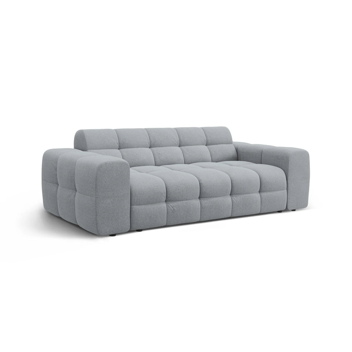 Kendal 3-Sitzer Sofa mit Bezug aus Strukturierter Stoff (Ota10) in Platinum, 222x103 cm – Bild 4