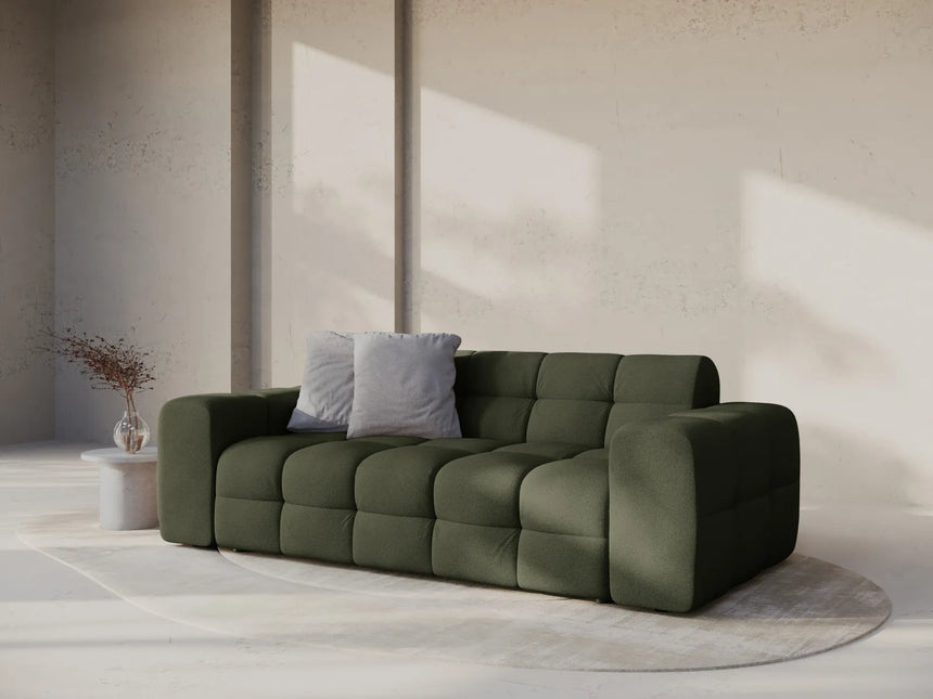 Kendal 3-Sitzer Sofa mit Bezug aus Strukturierter Stoff (Ota13) in Amazon grün, 222x103 cm – Bild 2