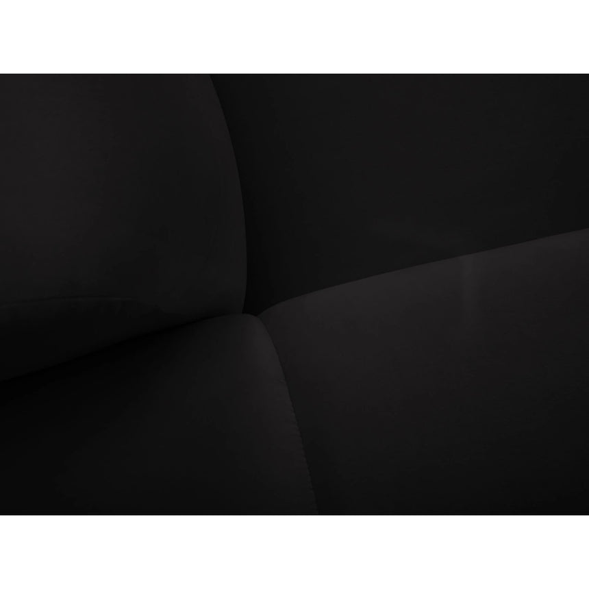 Kendal 4-Sitzer Ecksofa Links, mit Bezug aus Samt (Ma2219) in Schwarz, 256x173 cm – Bild 9