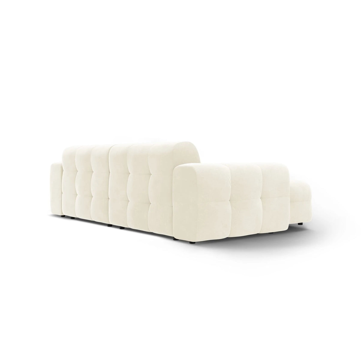 Kendal 4-Sitzer Ecksofa Links, mit Bezug aus Samt (Ma2256) in Elfenbein, 256x173 cm – Bild 5