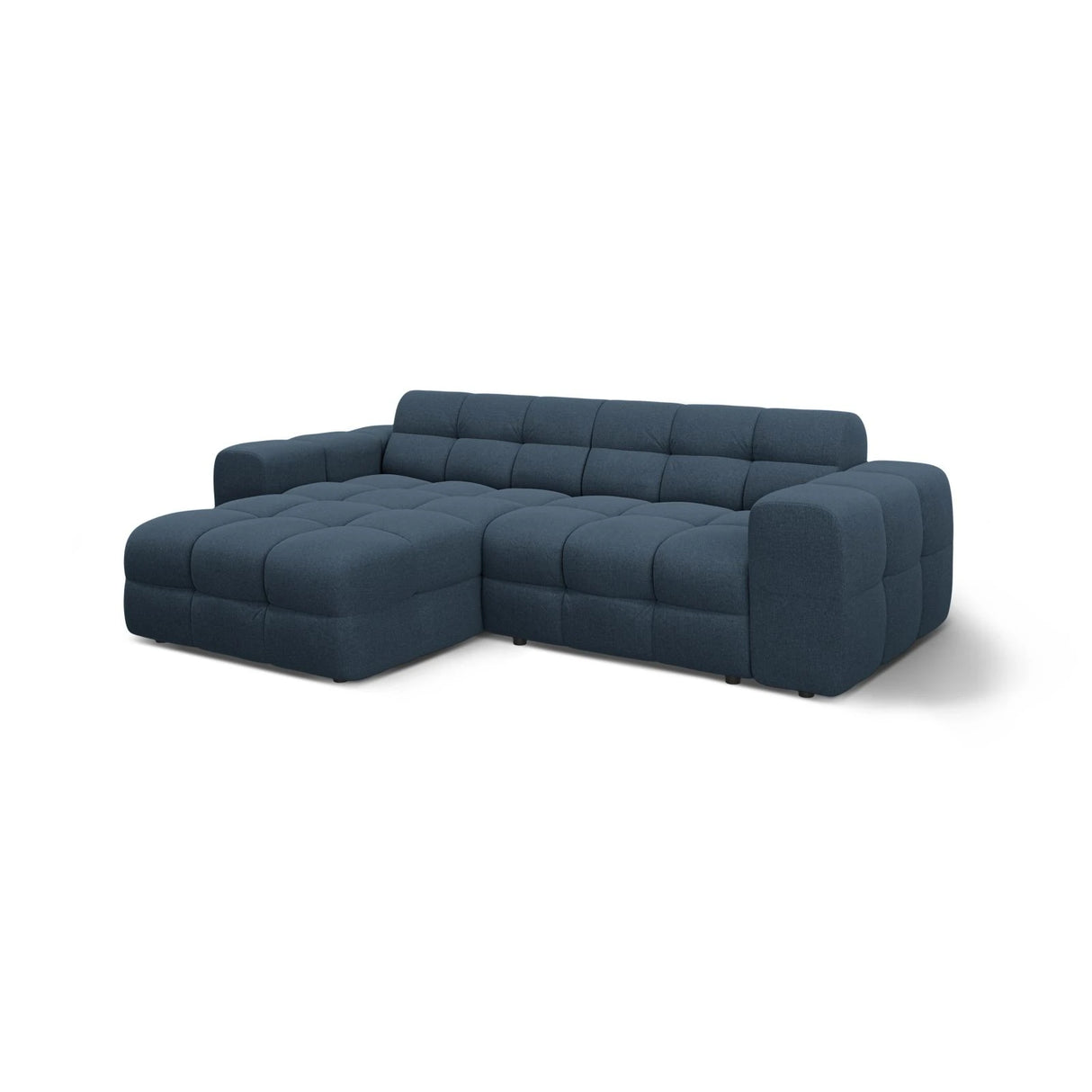 Kendal 4-Sitzer Ecksofa Links, mit Bezug aus Strukturierter Stoff (Ota18) in Marineblau, 256x173 cm – Bild 4