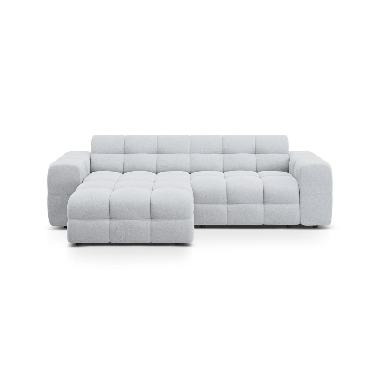 Kendal 4-Sitzer Ecksofa Links, mit Bezug aus Strukturierter Stoff (Ota9) in Hellgrau, 256x173 cm – Bild 1