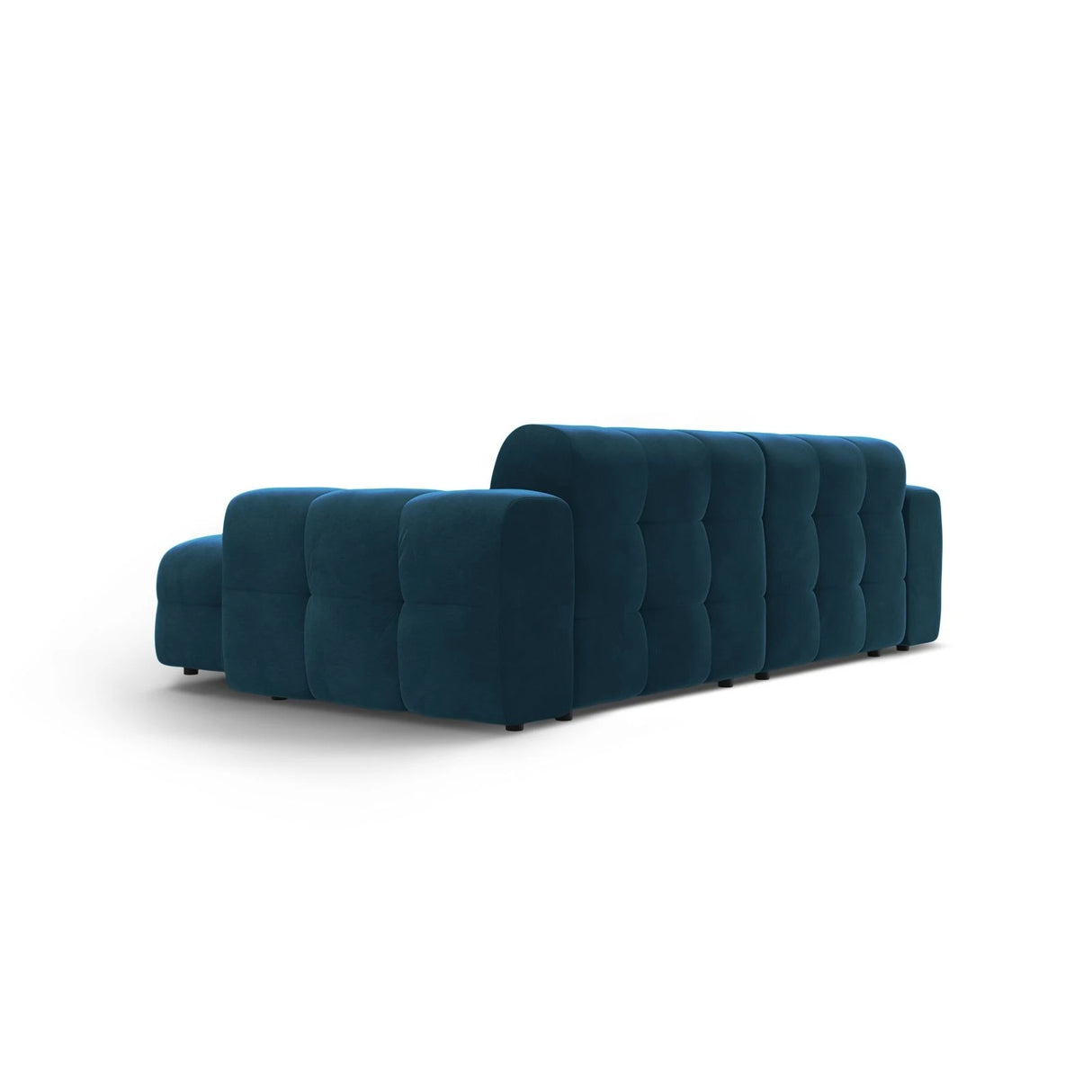 Kendal 4-Sitzer Ecksofa Rechts, mit Bezug aus Samt (Ma2211) in Marineblau, 256x173 cm – Bild 5