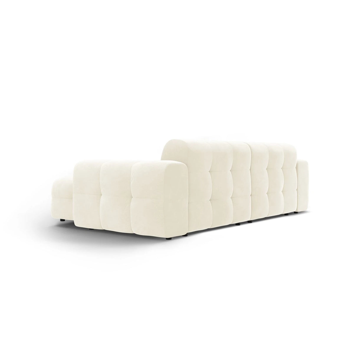 Kendal 4-Sitzer Ecksofa Rechts, mit Bezug aus Samt (Ma2256) in Elfenbein, 256x173 cm – Bild 5