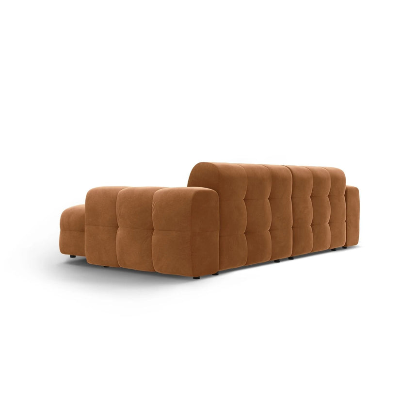 Kendal 4-Sitzer Ecksofa Rechts, mit Bezug aus Samt (Ma2286) in Camel, 256x173 cm – Bild 5