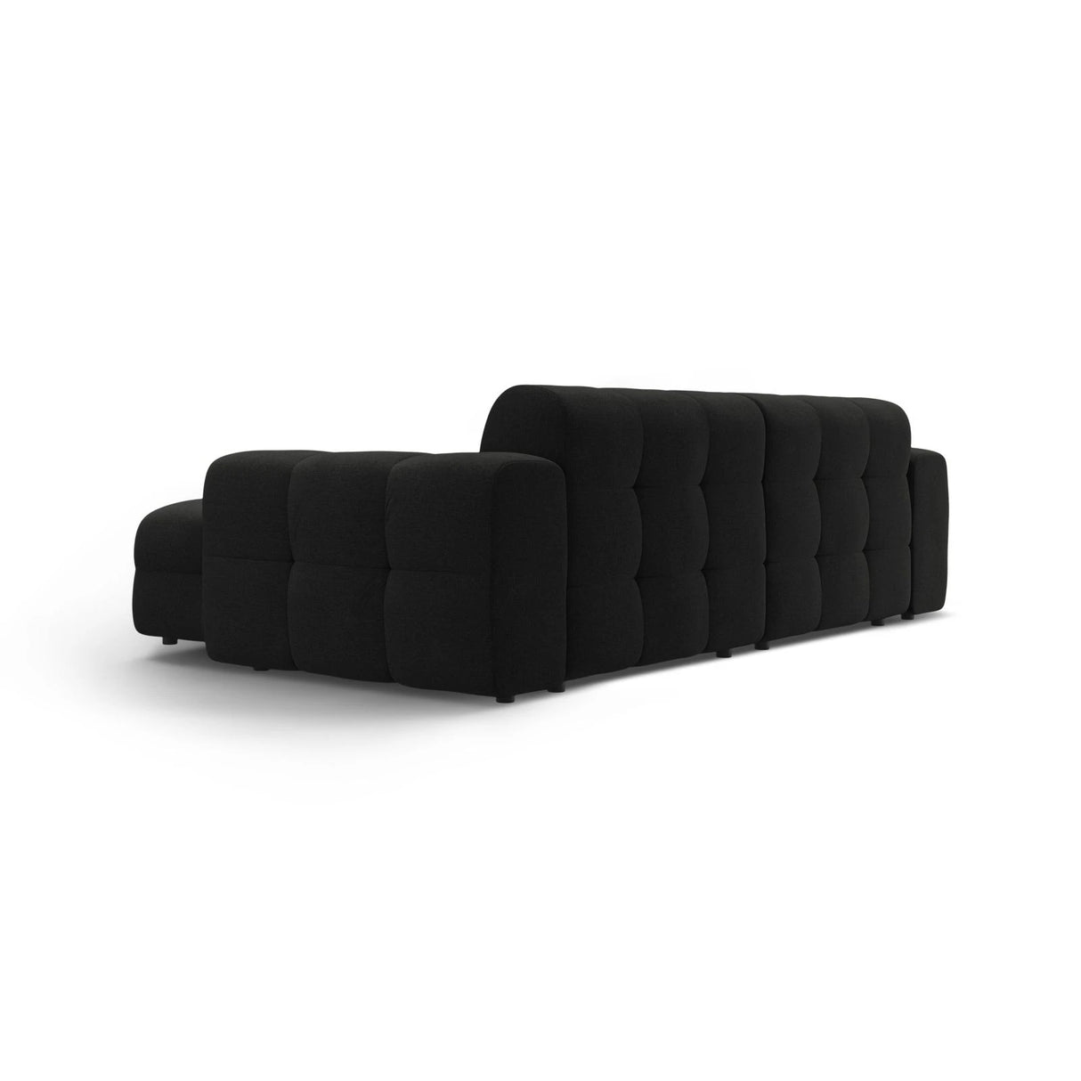 Kendal 4-Sitzer Ecksofa Rechts, mit Bezug aus Strukturierter Stoff (Ota12) in Schwarz, 256x173 cm – Bild 5