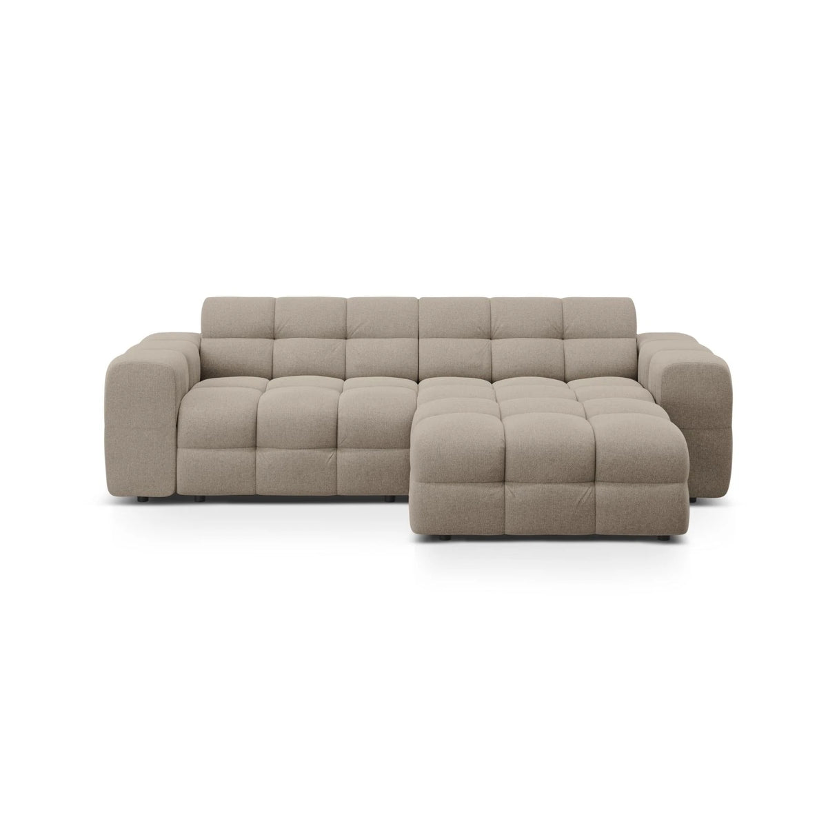 Kendal 4-Sitzer Ecksofa Rechts, mit Bezug aus Strukturierter Stoff (Ota7) in Dunkelbeige, 256x173 cm – Bild 1