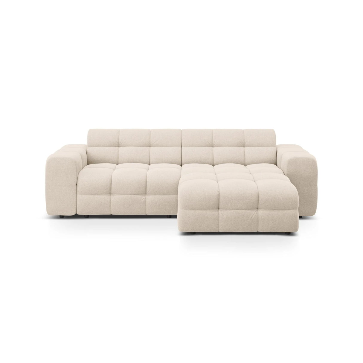 Kendal 4-Sitzer Ecksofa Rechts, mit Bezug aus Strukturierter Stoff (Ota8) in Beige, 256x173 cm – Bild 1
